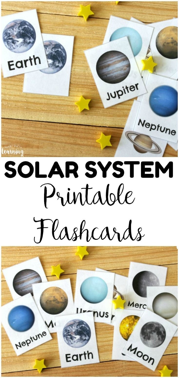 Free Printable Solar System Flashcards | Homeschooling | Kids - Free Printable Solar System Flashcards