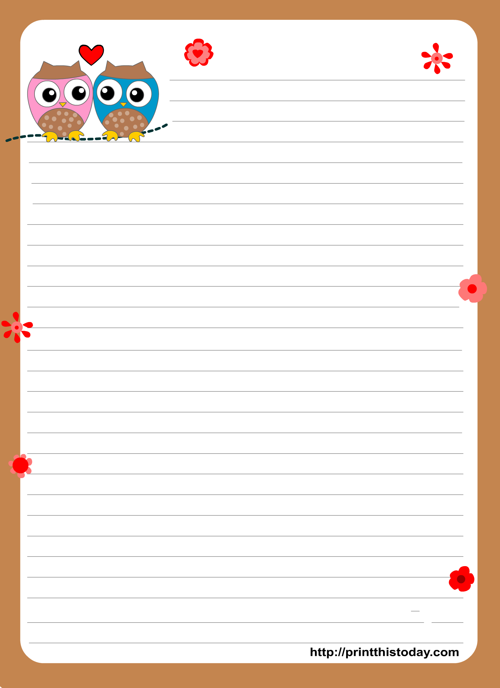 Free Printable Stationary | Uiltjes Klas - Writing Paper, Free - Free Printable Stationary