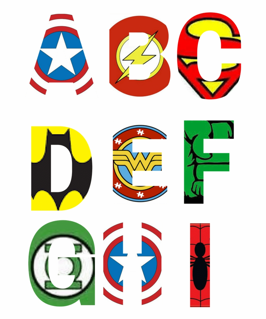 Free Printable Superhero Alphabet Letters Party With - Free - Free Printable Superhero Pictures