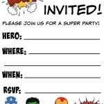 Free Printable Superhero Birthday Invitations | Birthdays   Free Printable Avengers Birthday Party Invitations