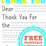 Free Printable Thank You Card | Kids Thank You Note Templates   Free Printable Thank You Cards For Soldiers