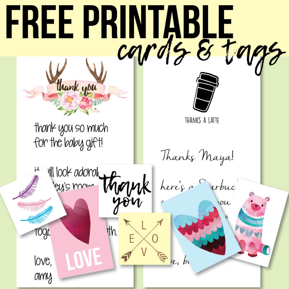 Free Printable Thank You Cards And Tags For Favors And Gifts! - Free Printable Baby Boy Cards