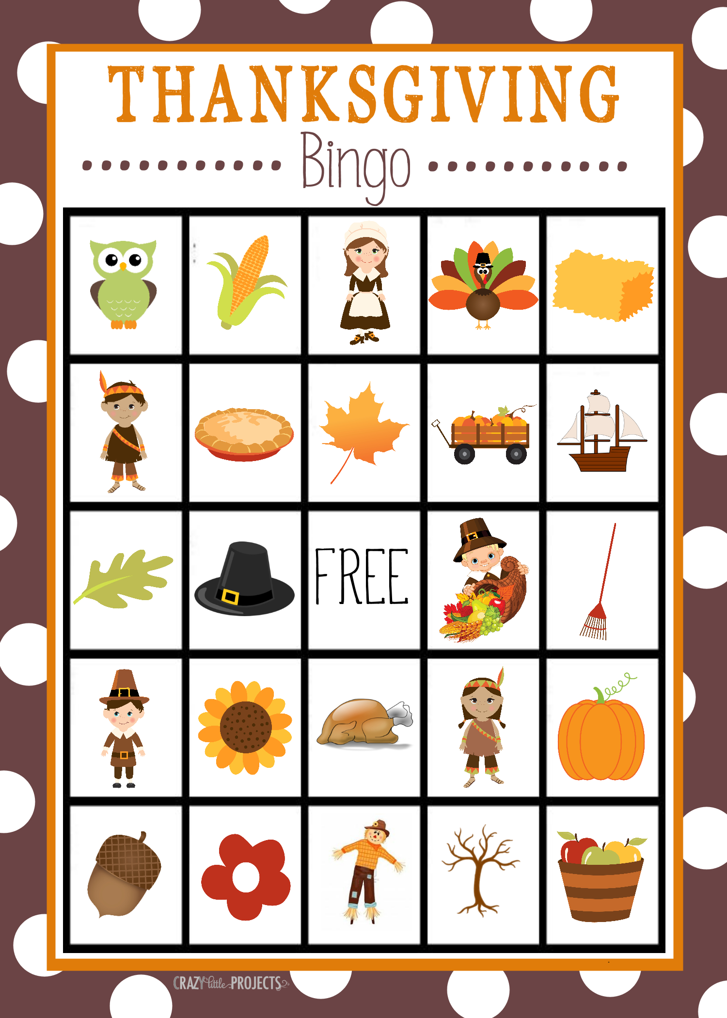 Free Printable Thanksgiving Bingo Game | Craft Time | Thanksgiving - Free Printable For Thanksgiving