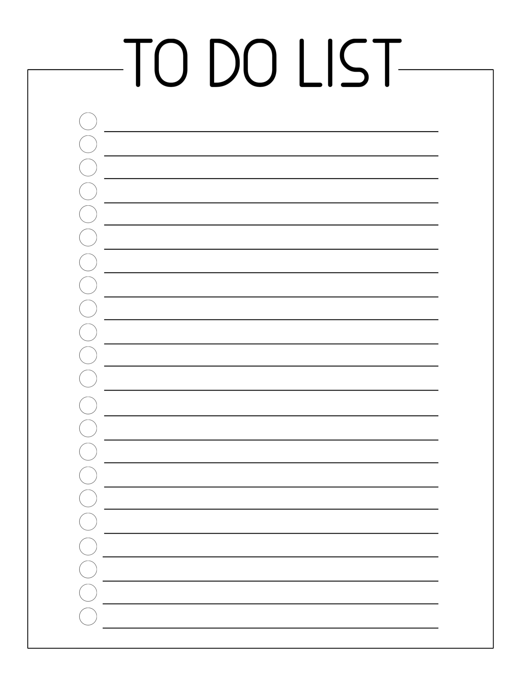 Free Printable To Do Checklist Template - Paper Trail Design - Free Printable Checklist