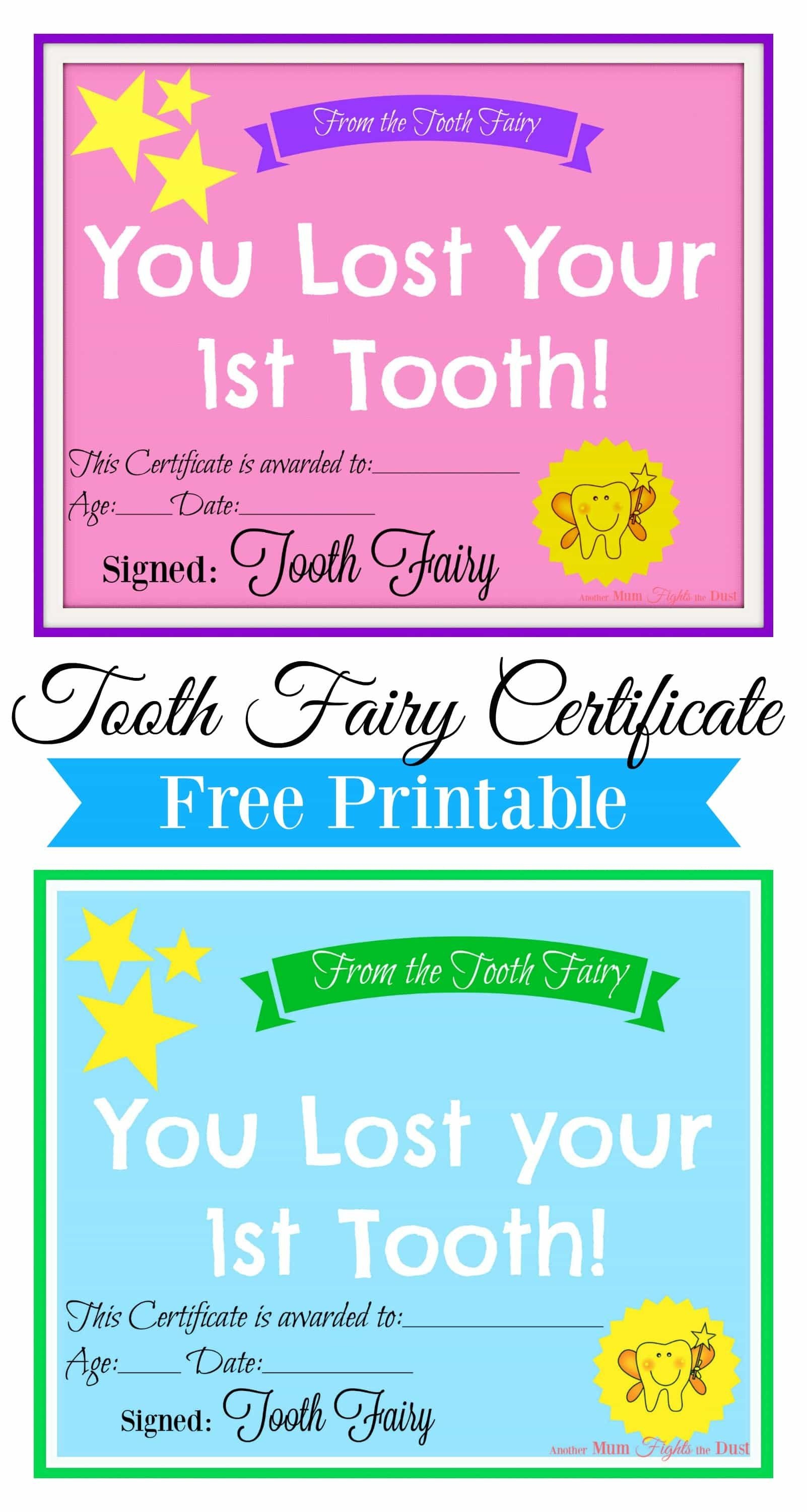 Free Printable Tooth Fairy Notes Printable World Holiday