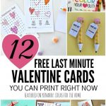 Free Printable Valentines: 12 Last Minute Cards You Can Print Now   Free Printable School Valentines Cards