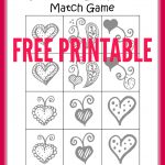 Free Printable Valentine's Day Heart Matching Game   Free Printable Valentine Games For Adults