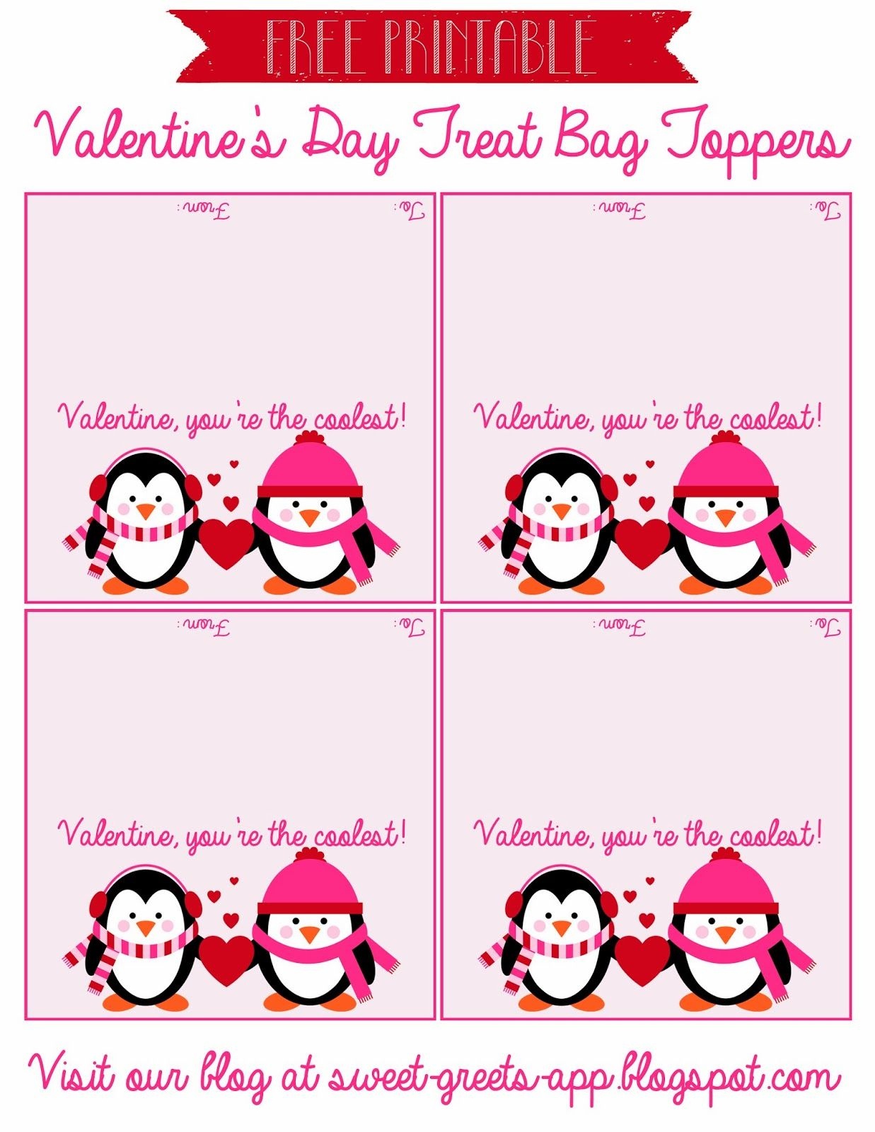 Free Printable Valentine&amp;#039;s Day Treat Bag Toppers | Valentine&amp;#039;s Day - Free Printable Bag Toppers