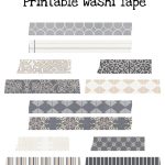 Free} Printable Washi Tape Neutral Patterns | Bullet Journal | Washi   Free Printable Washi Tape