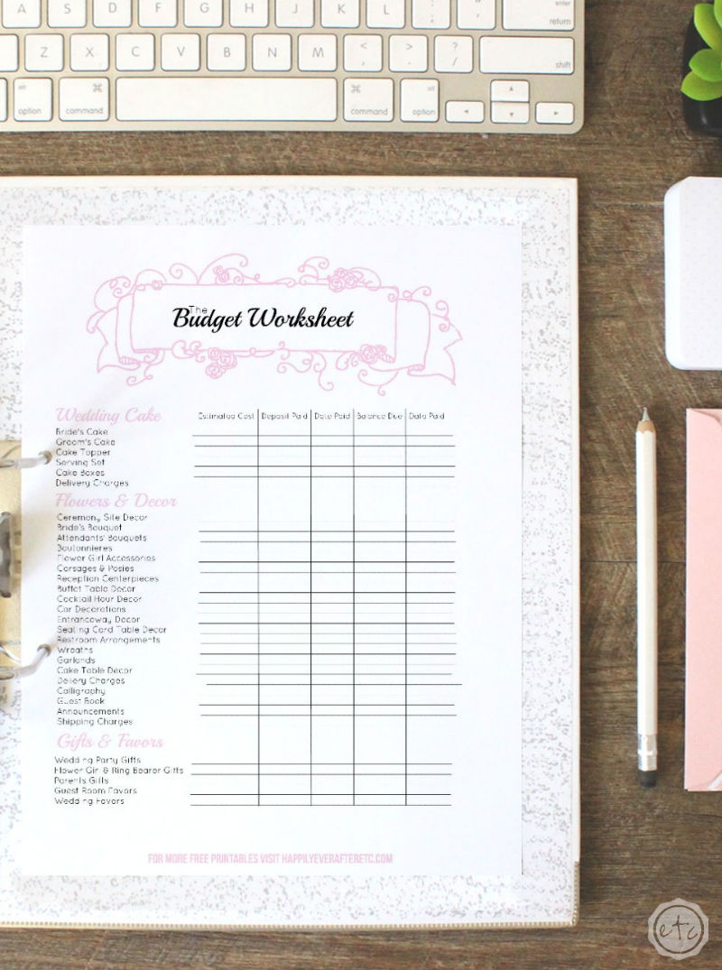 Free Printable Wedding Binder - Money Saving Mom® : Money Saving Mom® - Free Printable Wedding Binder Templates