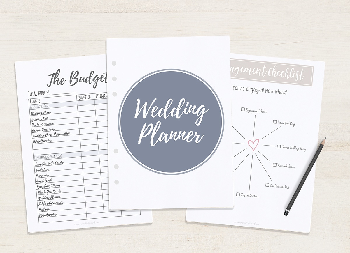 Free Printable Wedding Planner - A5 &amp;amp; Letter - Free Printable Wedding Binder Templates