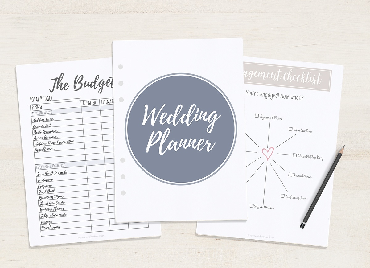 Free Printable Wedding Planner - A5 &amp;amp; Letter - Free Printable Wedding Organizer Templates