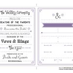 Free Printable Wedding Program | Mountainmodernlife   Free Printable Wedding Program Samples