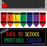 Free Printable Welcome Back To School Banner | The Quiet Grove   Free Printable Welcome Back Signs For Work