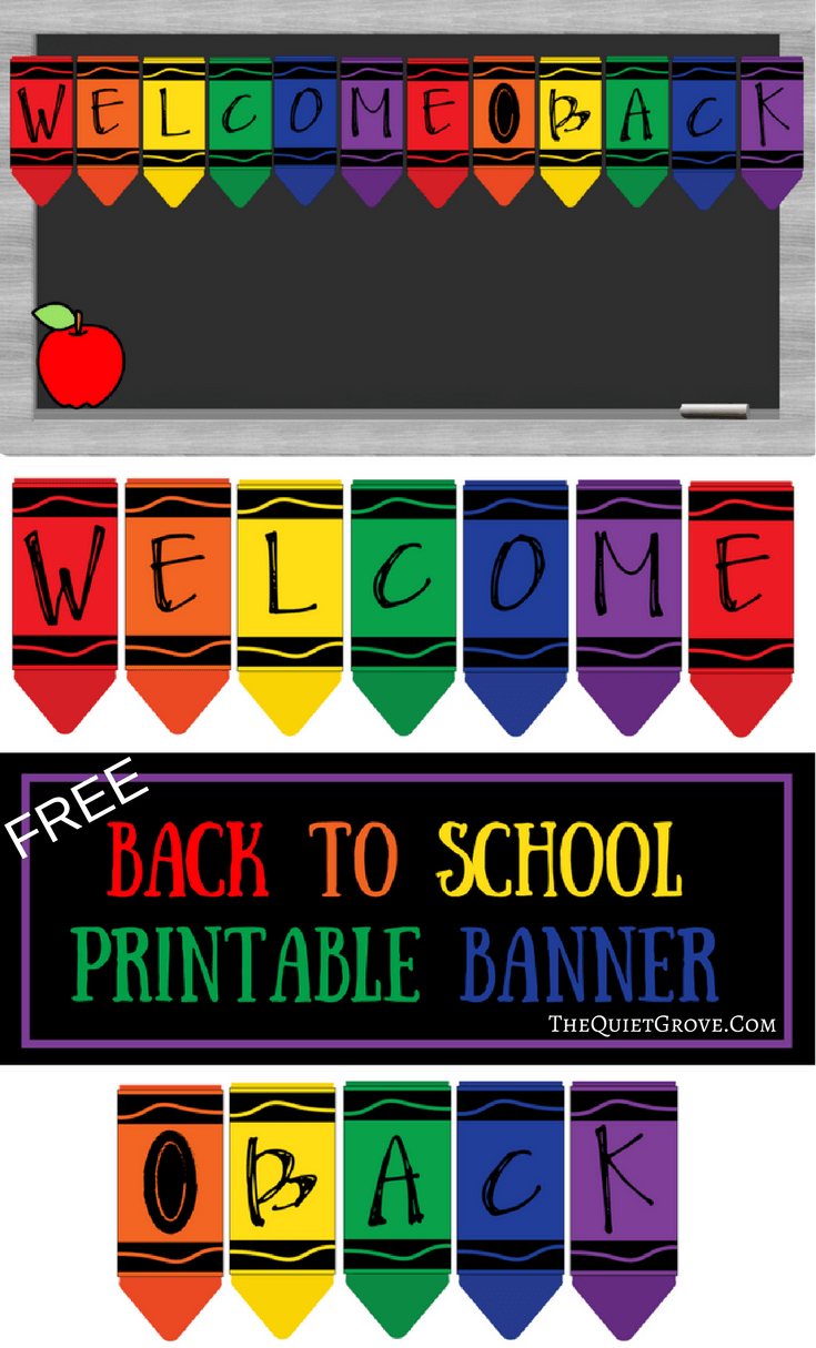 Free Printable Welcome Back To School Banner | The Quiet Grove - Free Printable Welcome Back Signs For Work