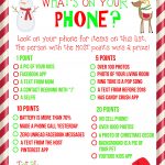 Free Printable! What's On Your Phone Christmas Party Game   Free Games For Christmas That Is Printable