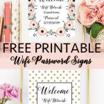 Free Printable Wifi Password Signs | Our House | Home, Guest Room   Free Printable Bedroom Door Signs