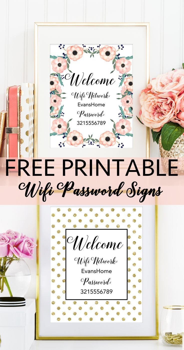 Free Printable Wifi Password Signs | Our House | Home, Guest Room - Free Printable Bedroom Door Signs