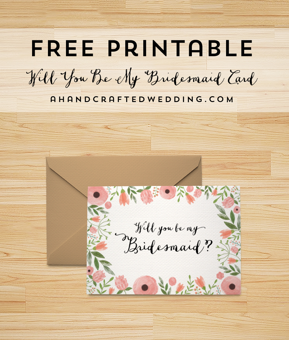 Free Printable Will You Be My Bridesmaid Card | | Freebies | | Be My - Free Printable Will You Be My Bridesmaid Cards