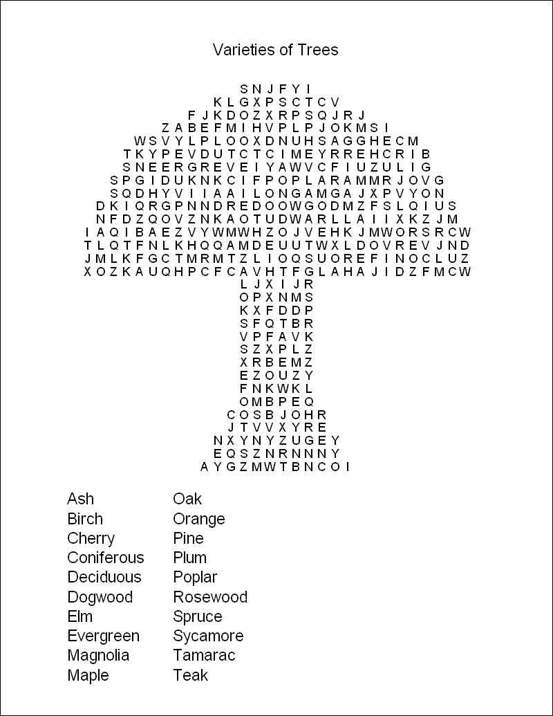 Free Printable Word Search Puzzles For Adults Free Printable