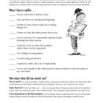 Free Printable Worksheet: When I Have A Conflict. A Quick Self Test   Free Printable Coping Skills Worksheets For Adults
