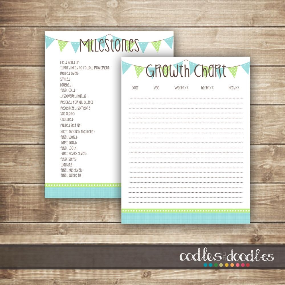 Free Printables: Baby Milestones &amp;amp; Growth Chart Printable Templates - Free Printable Baby Journal Pages