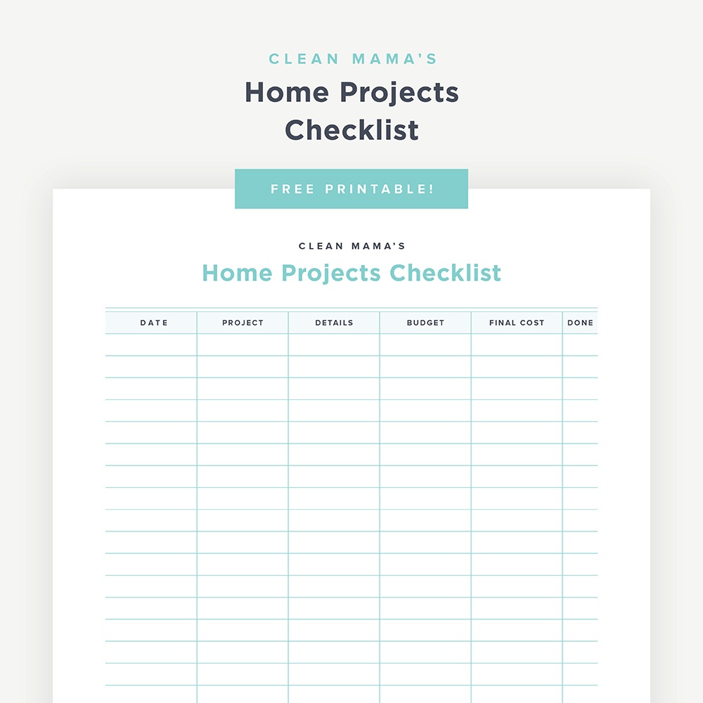 Free Printables - Clean Mama - Free Printable Checklist