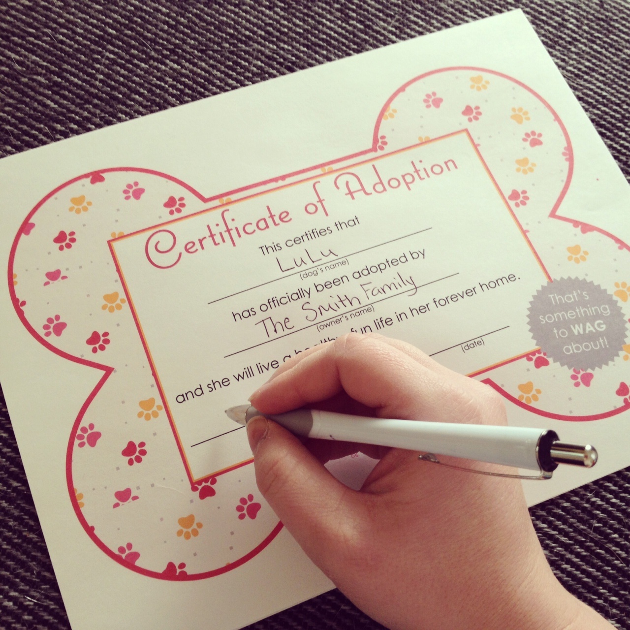 Free Printables} Dog Adoption Certificates | Big Dot Of Happiness - Fake Adoption Certificate Free Printable