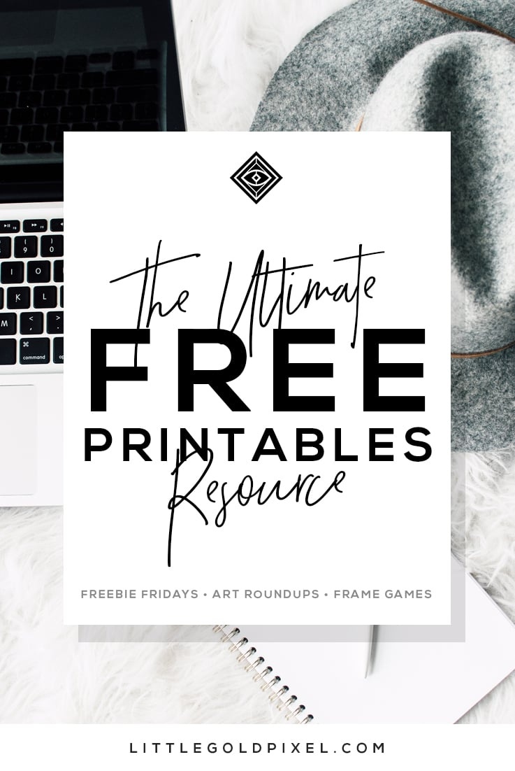 Free Printables • Free Wall Art Roundups • Little Gold Pixel - Free Printable Artwork To Frame