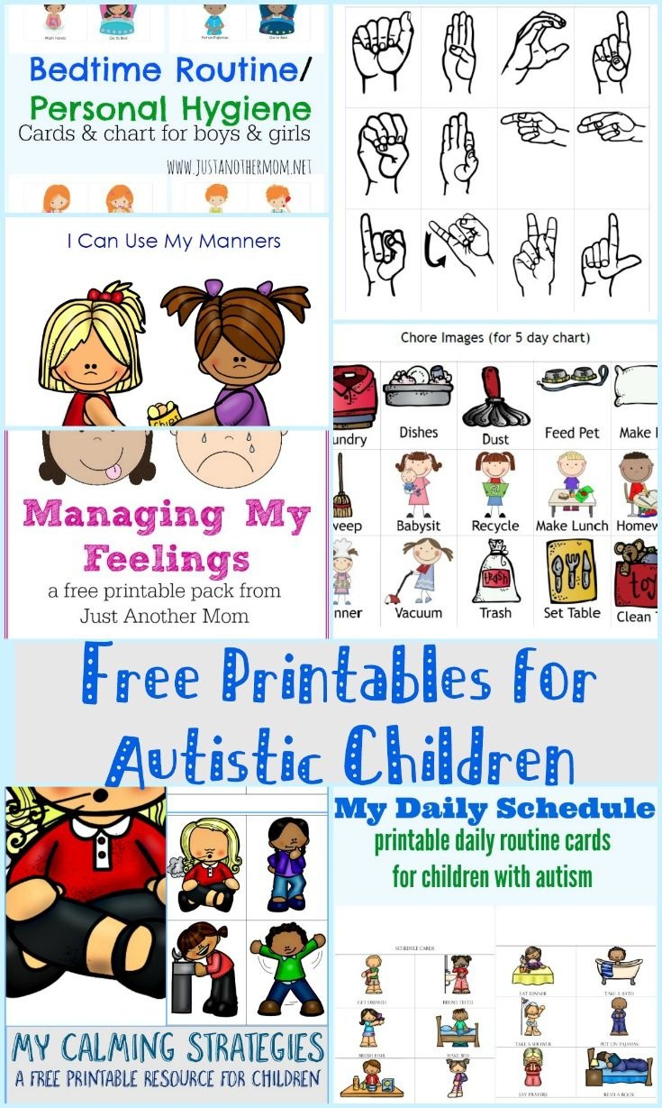 Free Printables For Autistic Children And Their Families Or - Free Printable Picture Schedule Cards