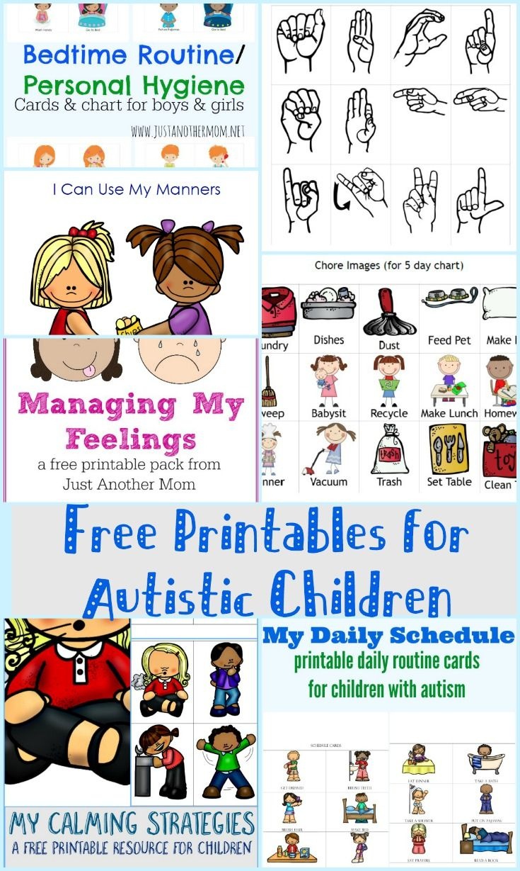 free printable daily schedule for austic kids