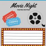 Free Printables | Printable Movie Night Invite   Movie Birthday Party Invitations Free Printable