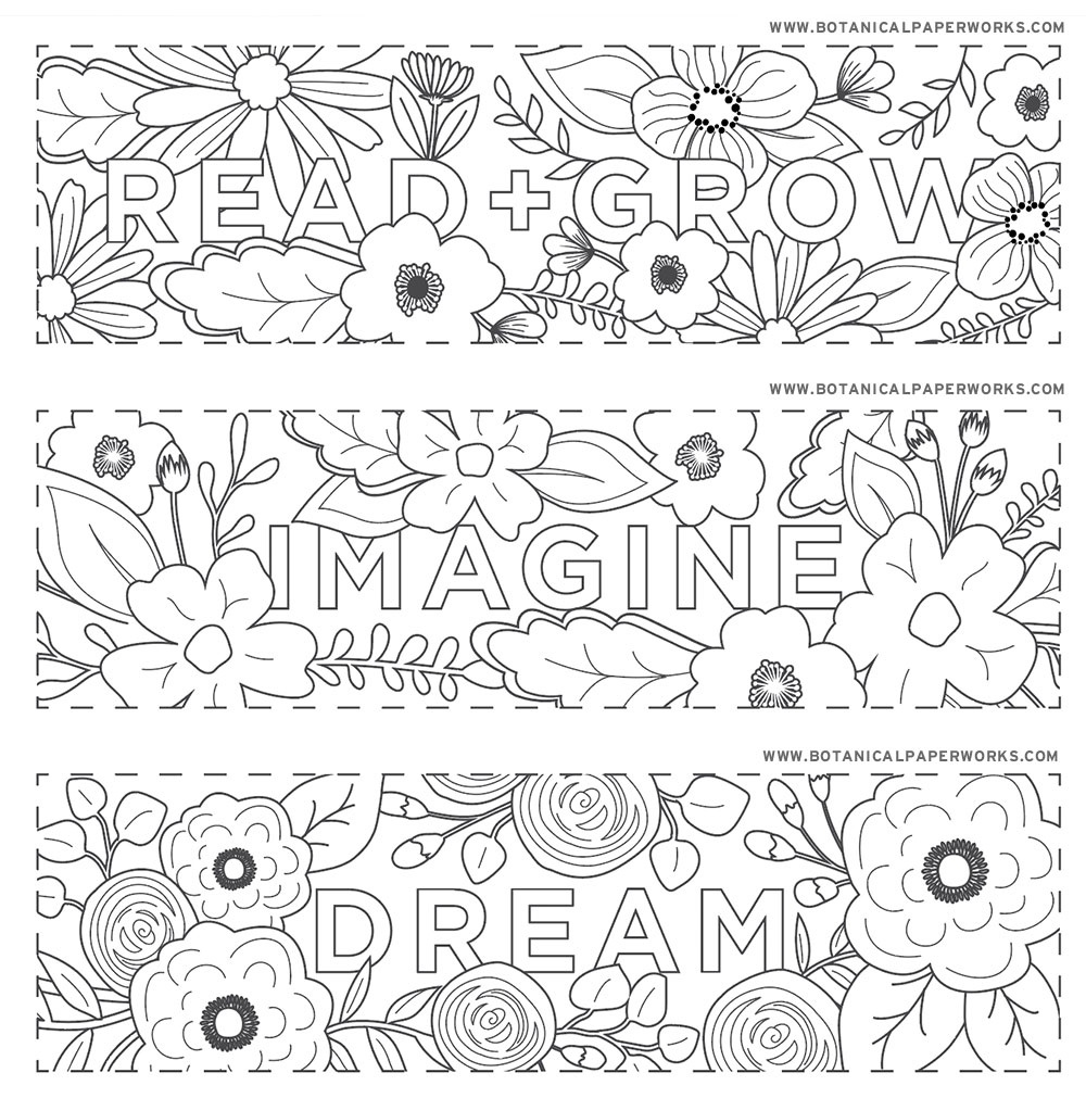 Free Printables} Read + Grow Coloring Bookmarks For Back-To-School - Free Printable Christmas Bookmarks To Color