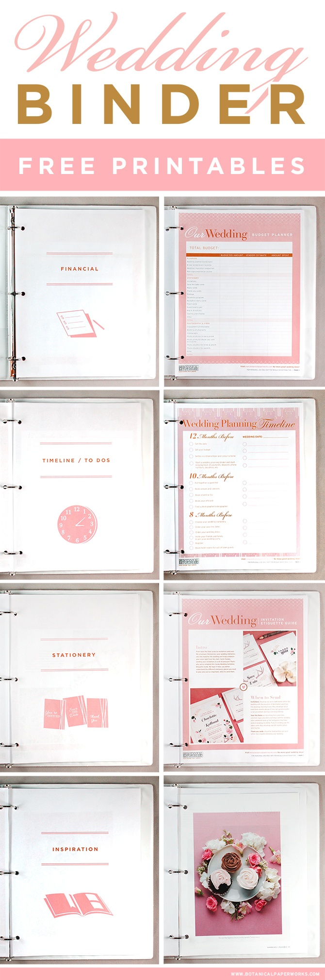 Free Printables} Wedding Planning Binder | Blog | Botanical Paperworks - Free Printable Wedding Binder Templates