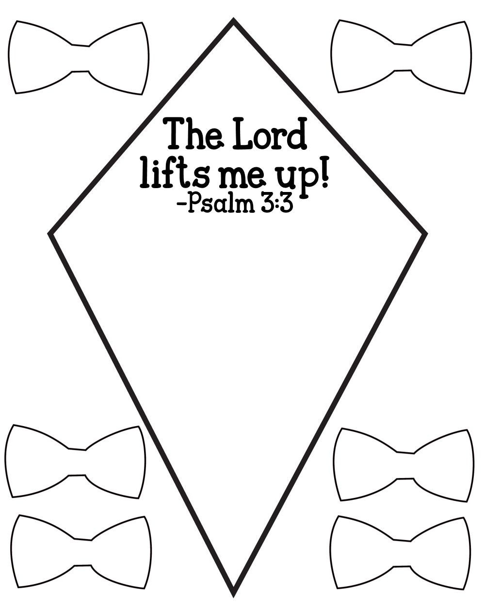 Free Psalm 3:3 Kids Bible Lesson Activity Printables - Free Printable Sunday School Crafts