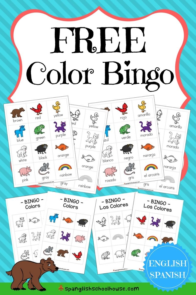 Free Spanish Color Printables {60 Pages Of Color Fun} | Spanglish - Free Printable Spanish Bingo Cards