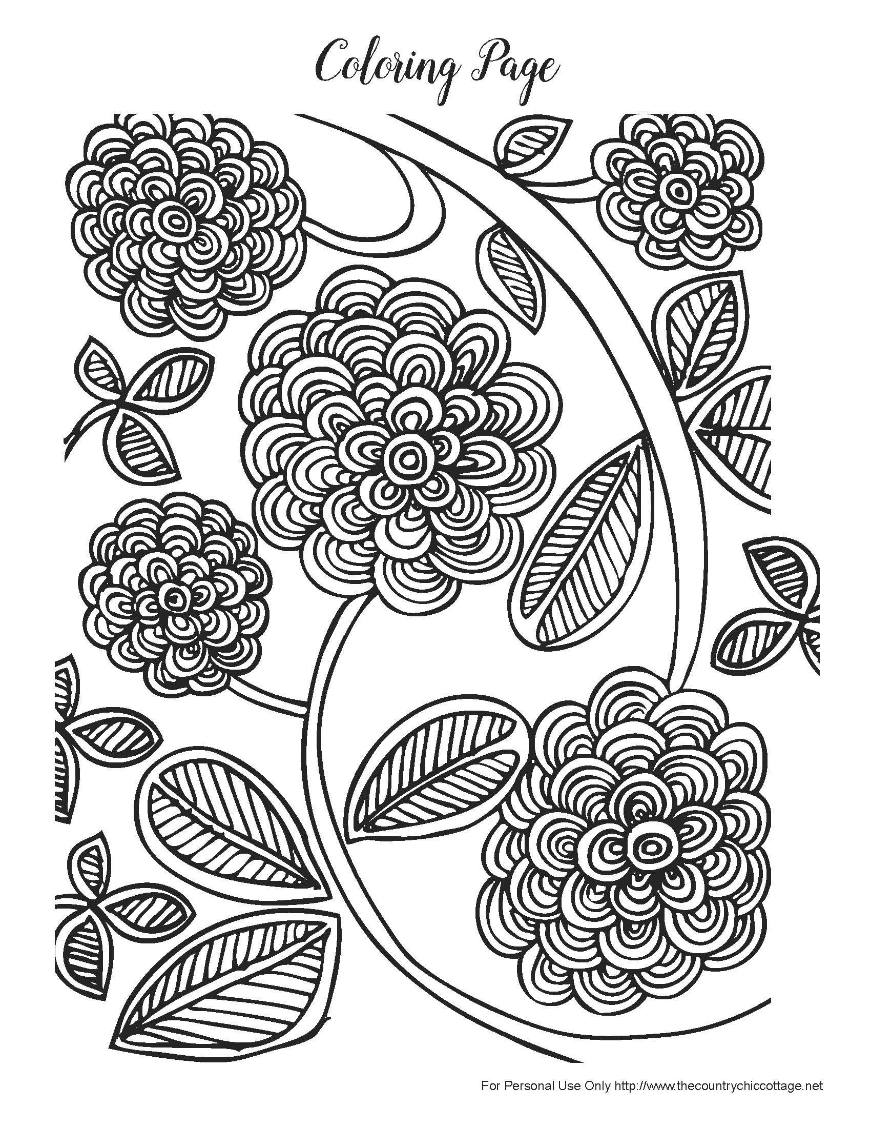 Free Spring Coloring Pages For Adults | Products I Love | Spring - Free Printable Spring Coloring Pages For Adults