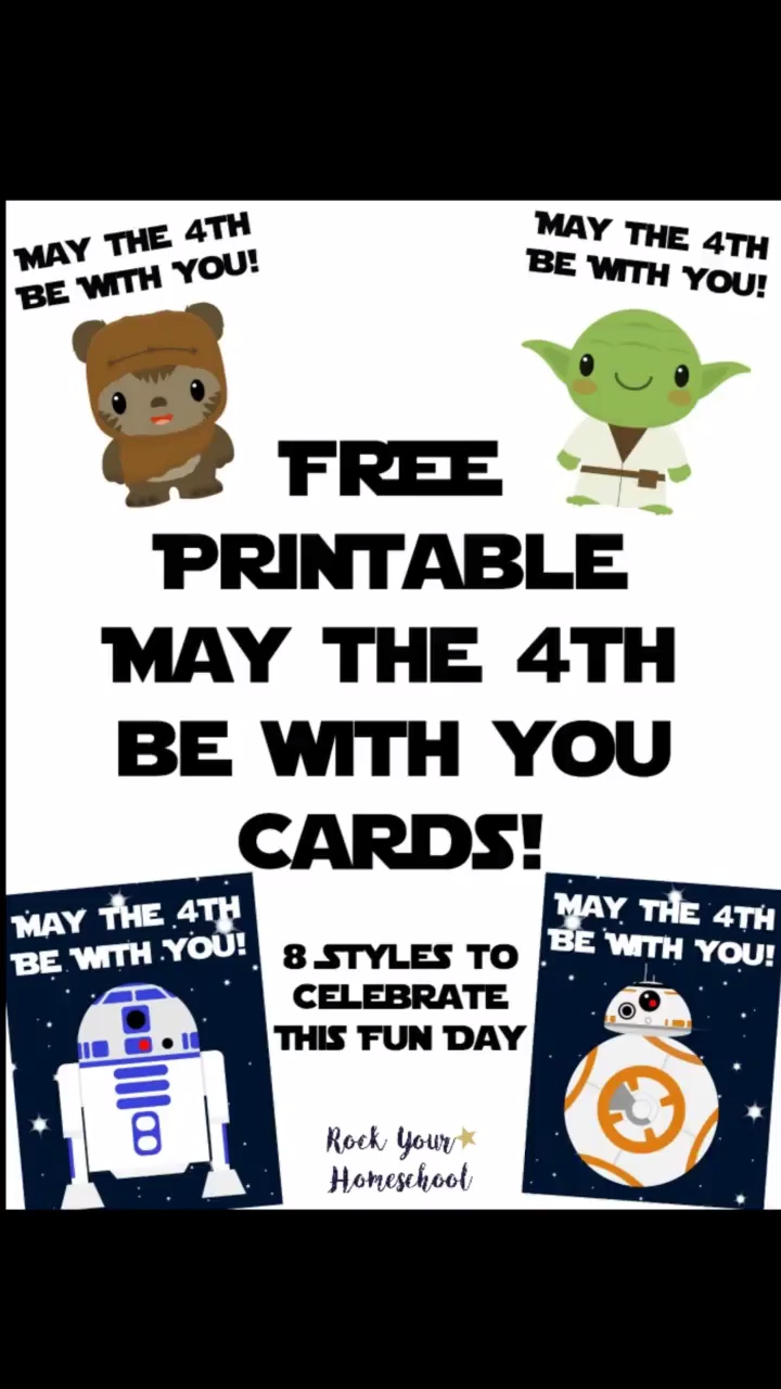 Free Star Wars Cards For May The 4Th Be With You | May The Force Be - May The Force Be With You Free Printable