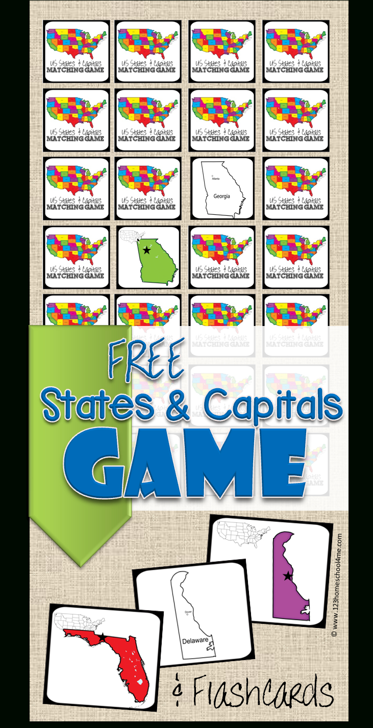 Free State Capitals Game | 123 Homeschool 4 Me - Free Printable States And Capitals Worksheets