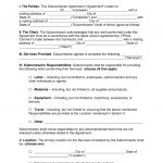 Free Subcontractor Agreement Templates   Pdf | Word | Eforms – Free   Free Printable Subcontractor Agreement