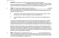 Free Texas Standard Residential Lease Agreement Template – Pdf – Free Printable Lease Agreement Texas