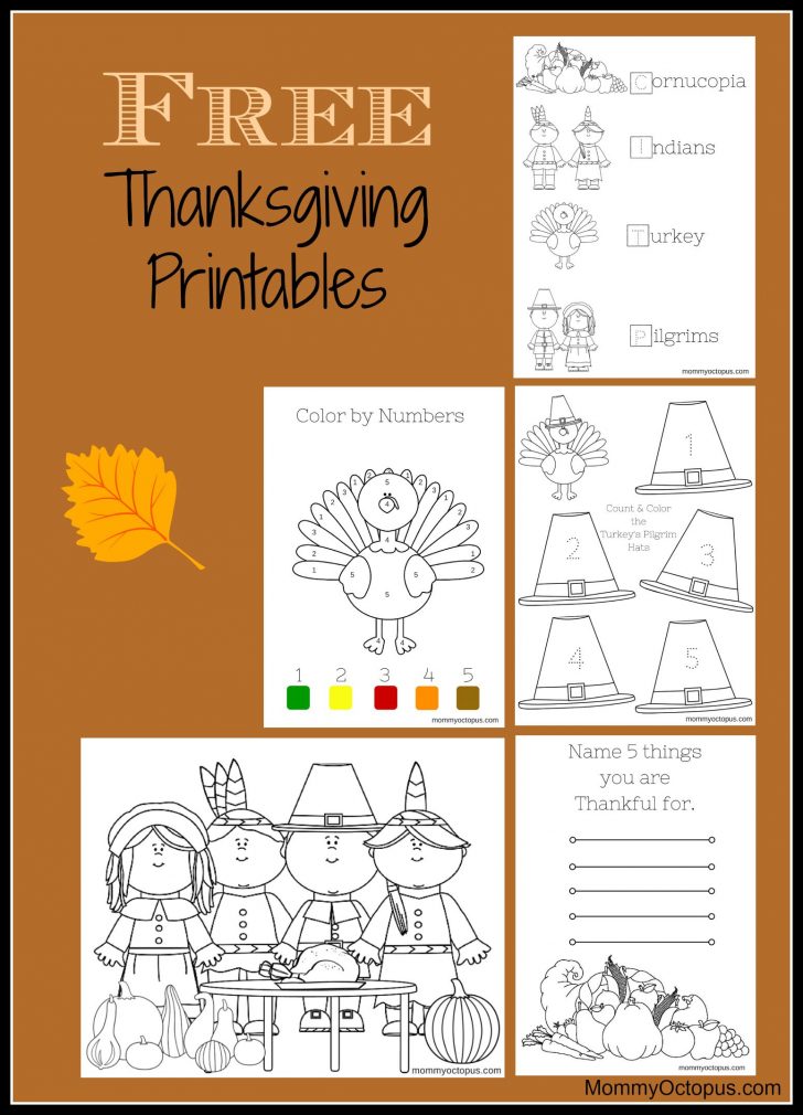 Free Printable Kindergarten Thanksgiving Activities