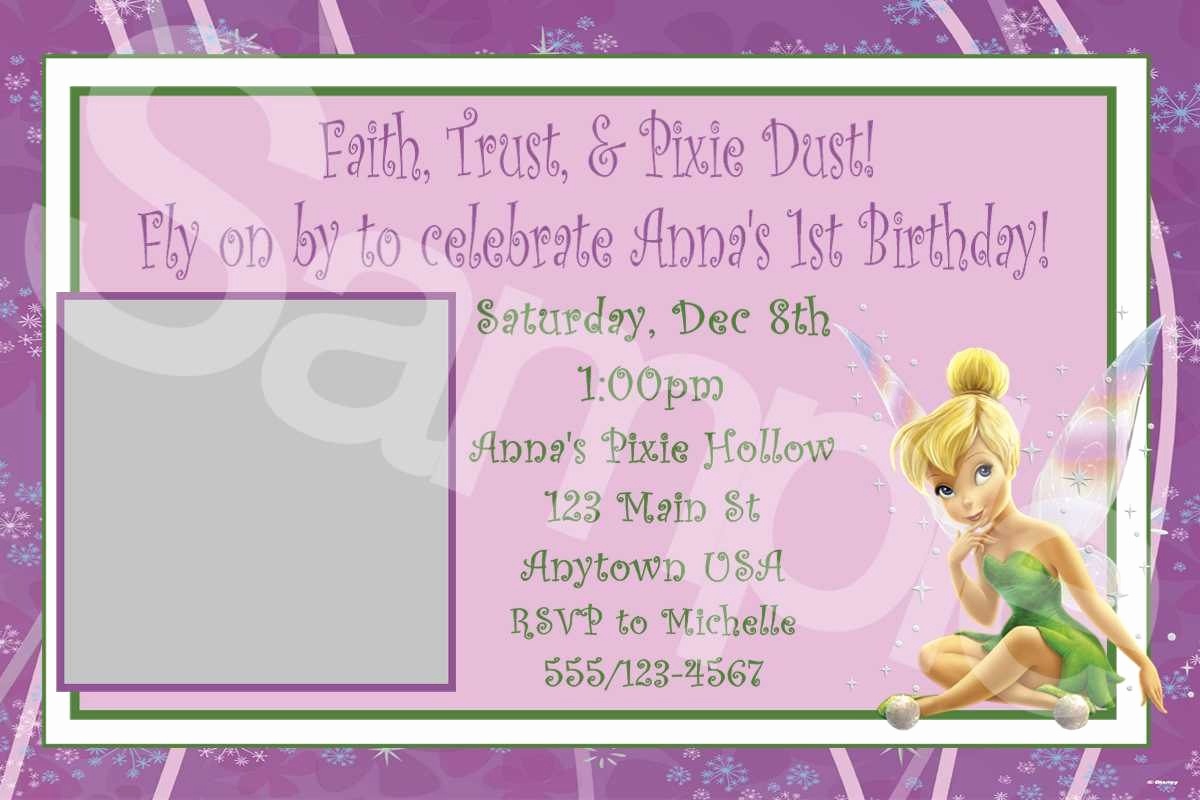 Free Tinkerbell Printable Birthday Invitations - Tduck.ca - Free Printable Tinkerbell Baby Shower Invitations