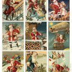 Free To Download! Printable Vintage Santa Tags Or Cards. | Free   Free Printable Vintage Christmas Images