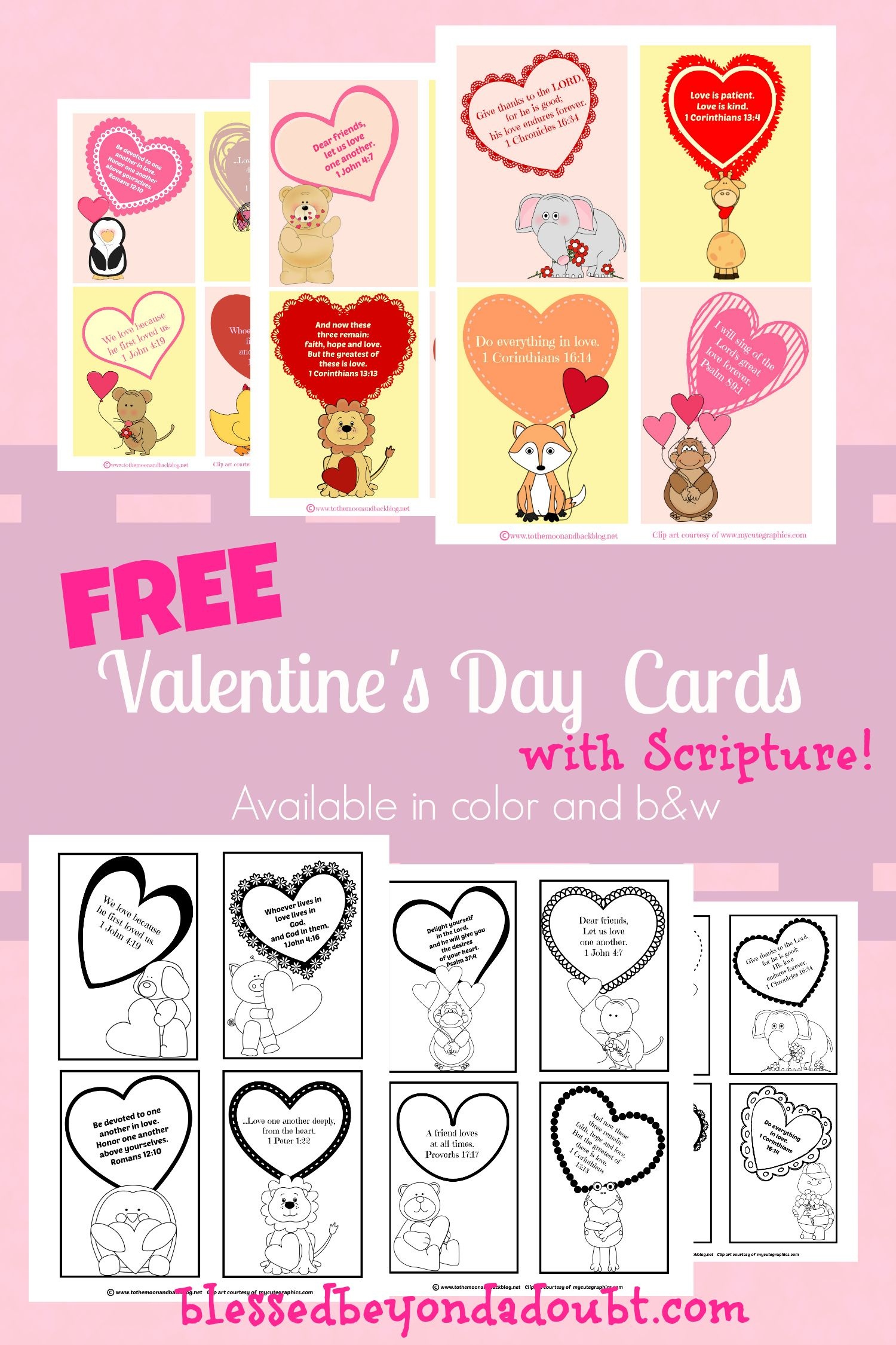 Free Valentine&amp;#039;s Day Cards With Scripture For Children | Ultimate - Free Printable Valentines Day Cards Kids