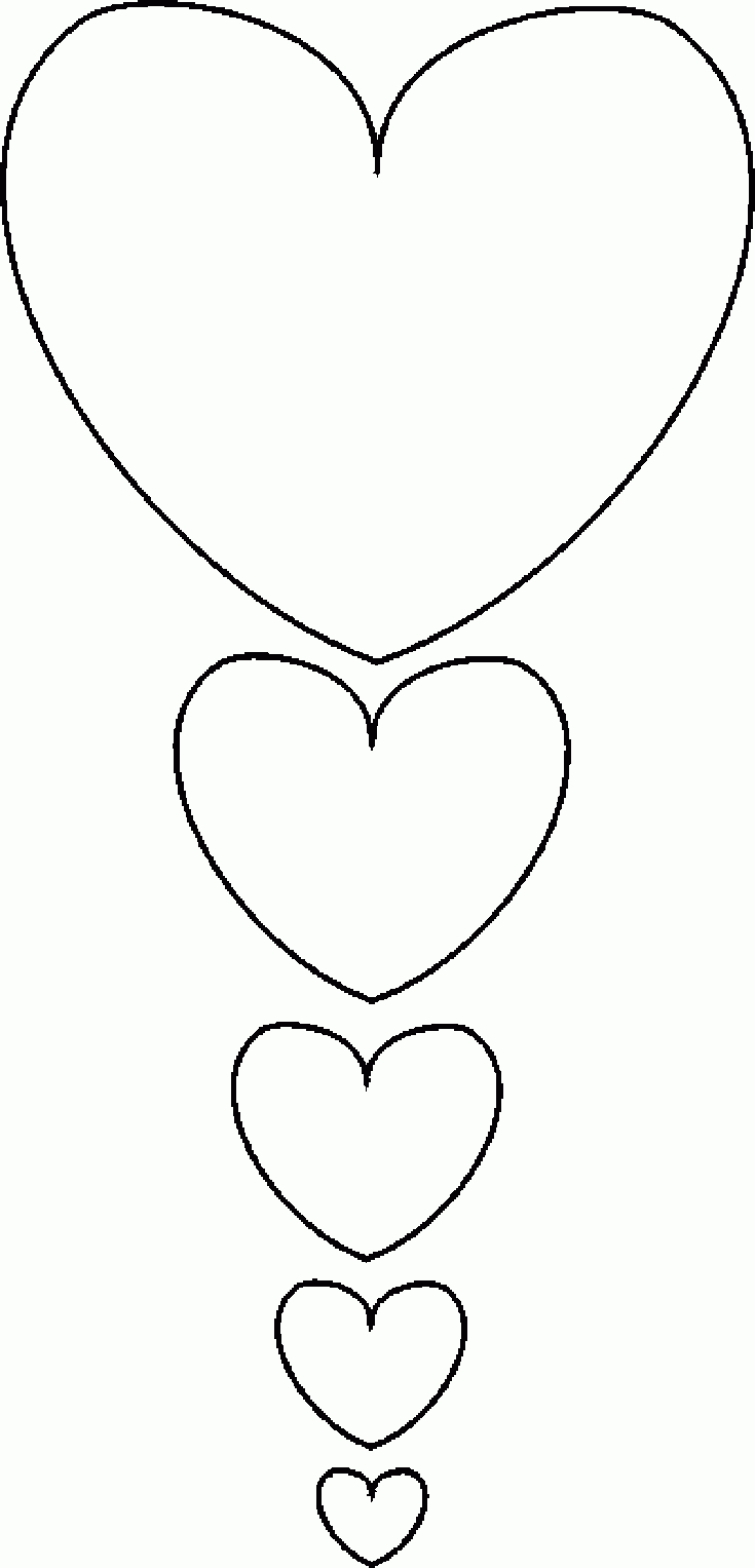 Free Valentine&amp;#039;s Day Stencils | Coloring Pages | Heart Stencil - Free Printable Heart Templates
