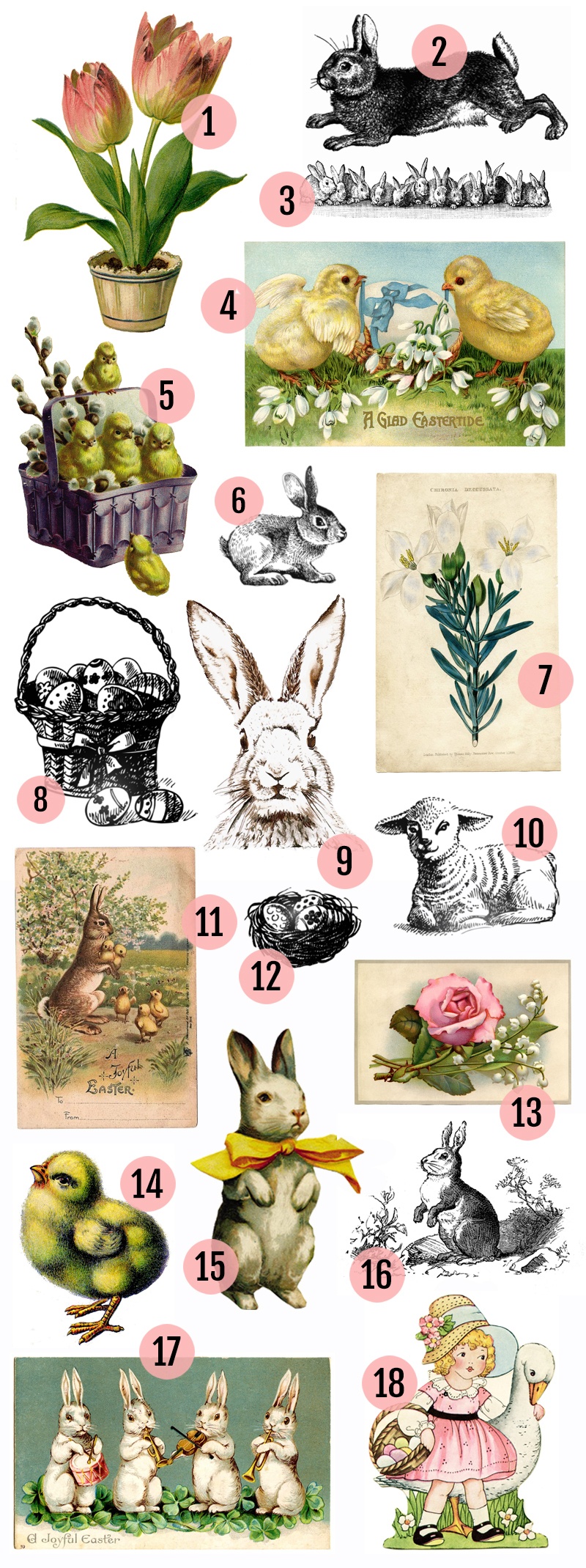 Free Vintage Easter Clipart Images » Maggie Holmes Design - Free Printable Vintage Easter Images