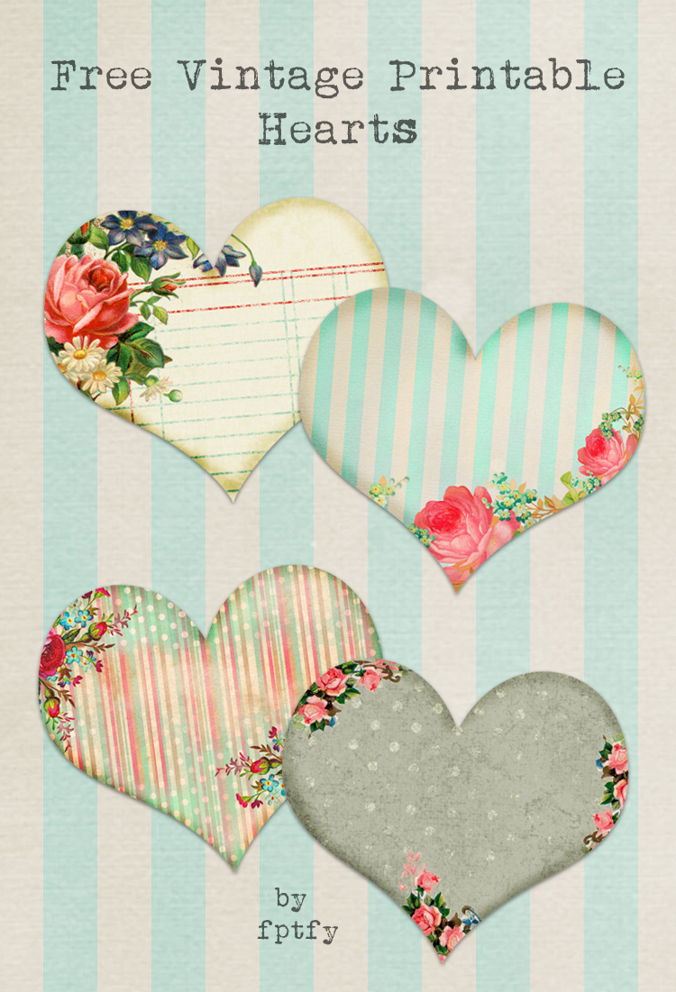 Free Vintage Printable Hearts - Free Pretty Things For You - Free Printable Vintage Pictures