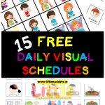 Free Visual Schedules – Little Puddins Free Printables   Free Printable Visual Schedule For Preschool