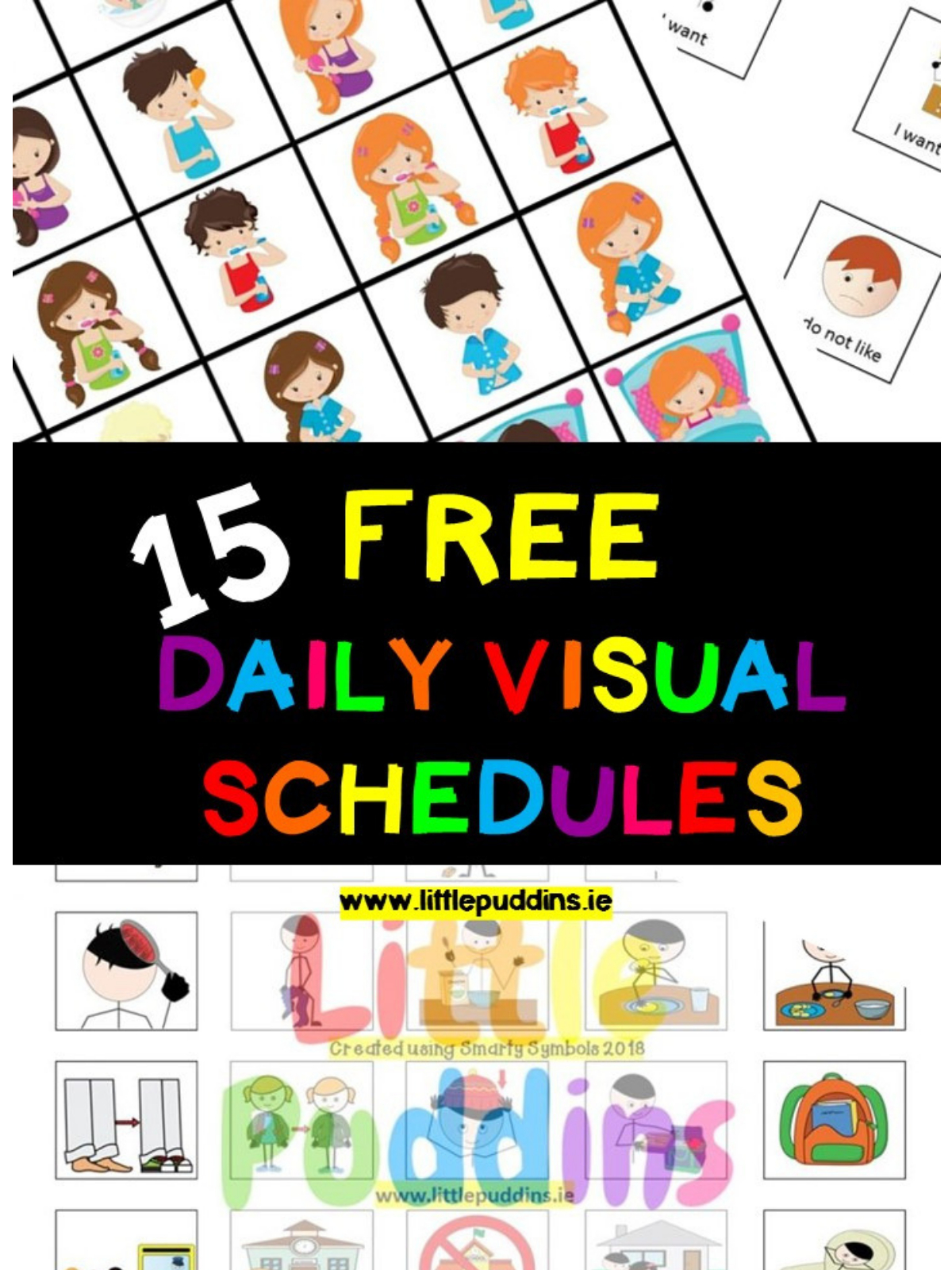 Free Visual Schedules – Little Puddins Free Printables - Free Printable Visual Schedule For Preschool